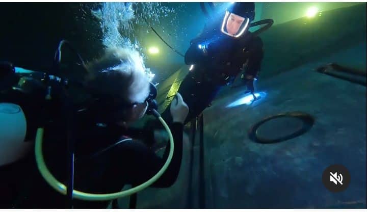 Tom Cruise under water
