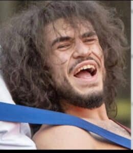 Arturo Gamboa's photo during arrested in the protest.