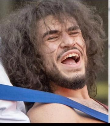 Arturo Gamboa's photo during arrested in the protest.