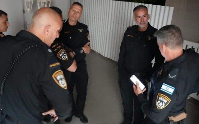 Police at the scene photo