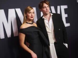 Jennifer Lawrence and Robert Pattinson attend the 'Die My Love' New York premiere at AMC Lincoln Square Theater on November 01, 2025